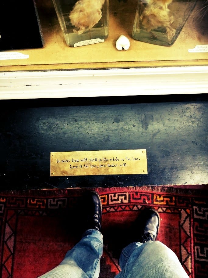 “Do what thou wilt shall be the whole of the Law” — the famous quote by Aleister Crowley